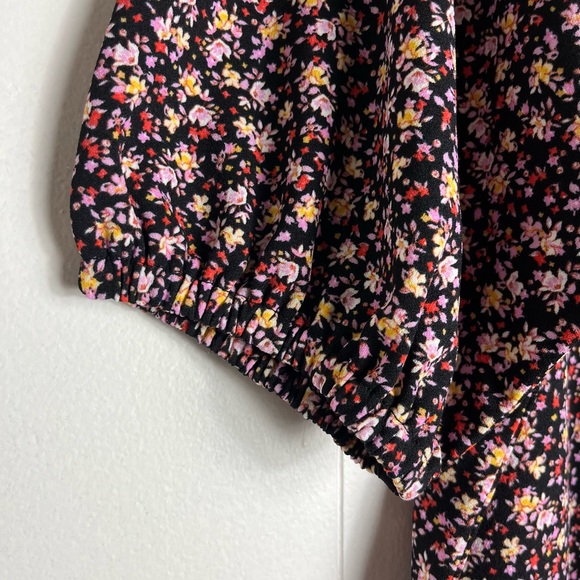 Ann Taylor Pink Floral Puff Sleeve Blouse Top - Picture 8 of 10
